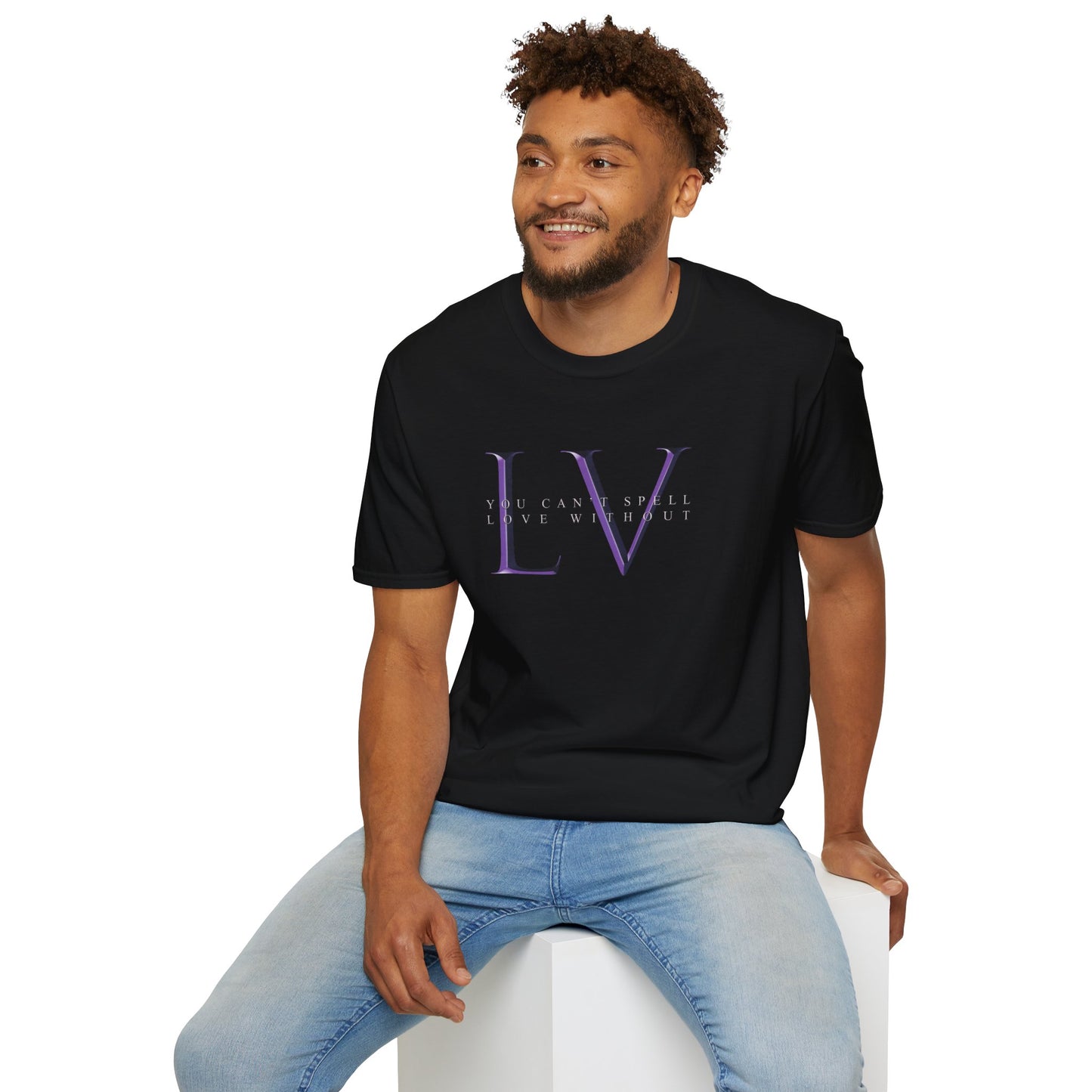 "You Can't Spell Love T-Shirt" Unisex Softstyle T-Shirt