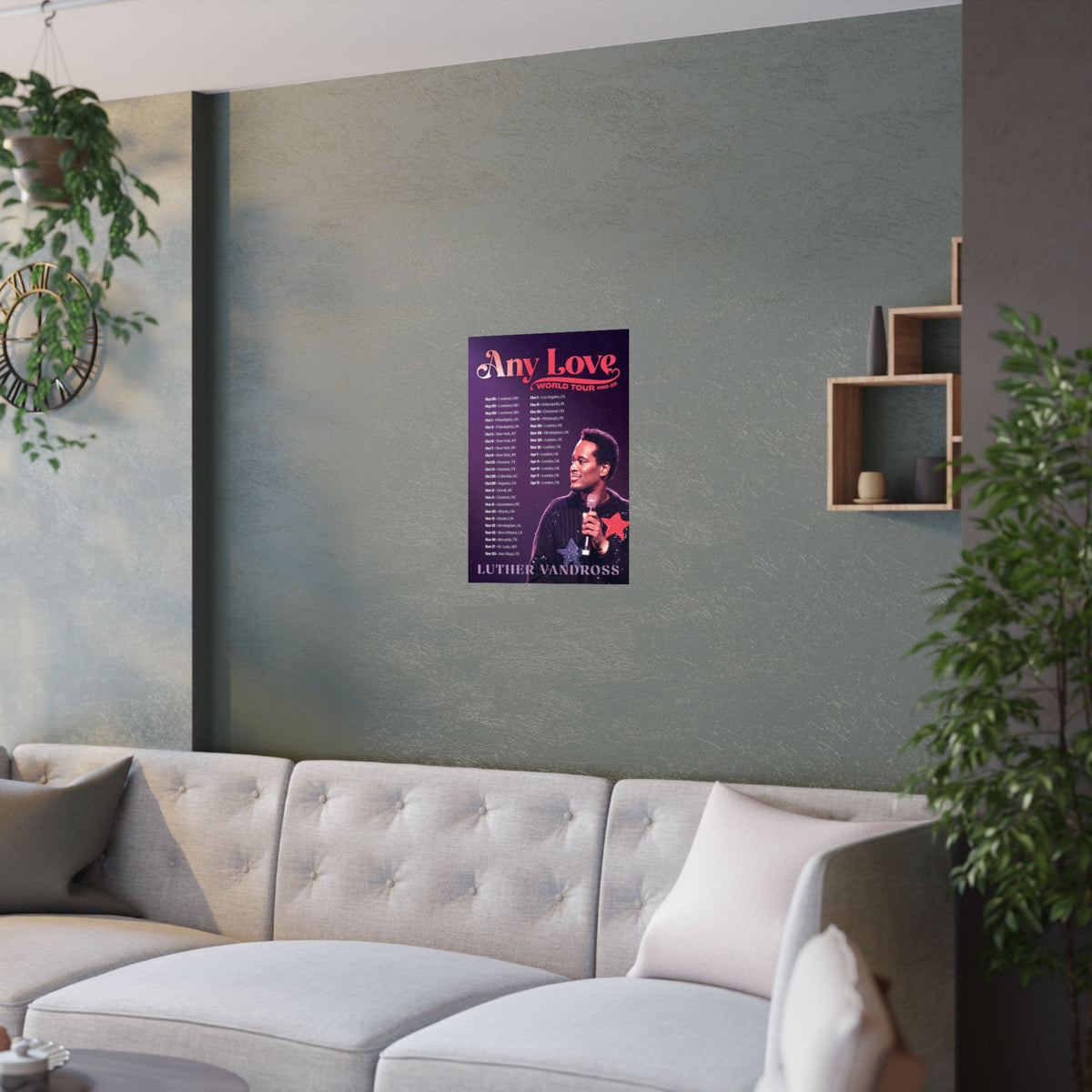 Luther Vandross Any Love World Tour Poster