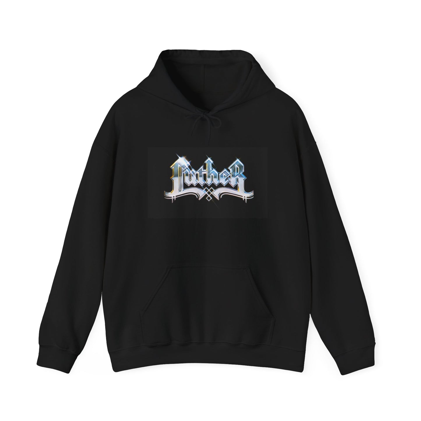 Luther Hoodie Unisex Heavy Blend™ Black Pullover Sweatshirt