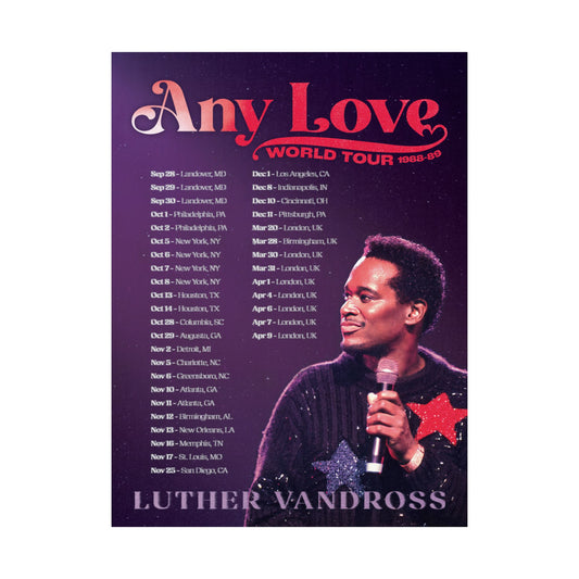 Luther Vandross Any Love World Tour Poster