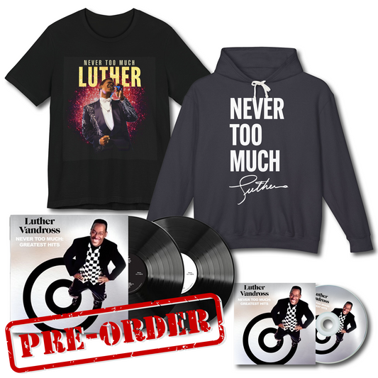 Luther Vandross "Never Too Much" Hoodie + Film Key Art T-shirt + CD + Vinyl - Pre-Order