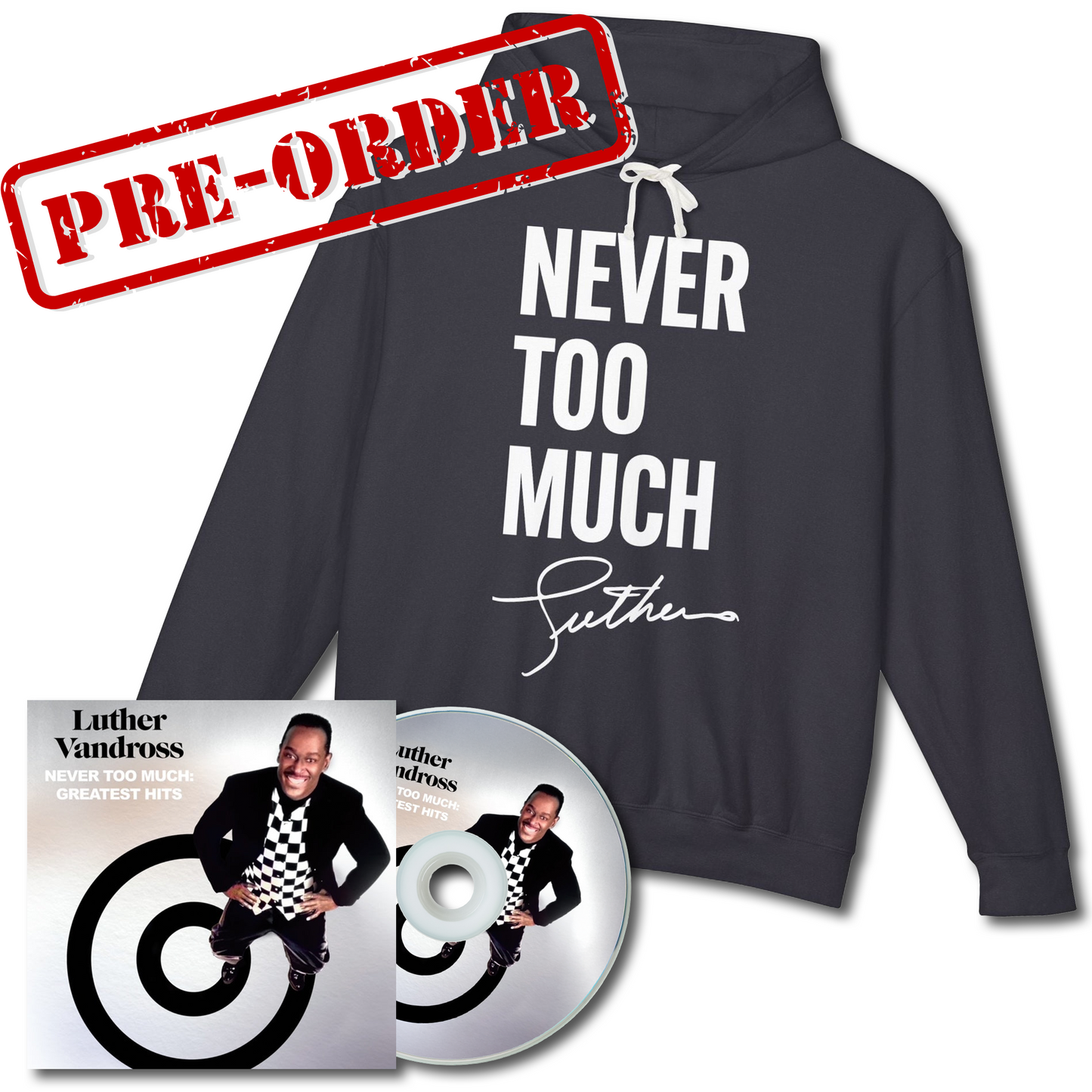 Never Too Much Hoodie + CD - Pre-Order